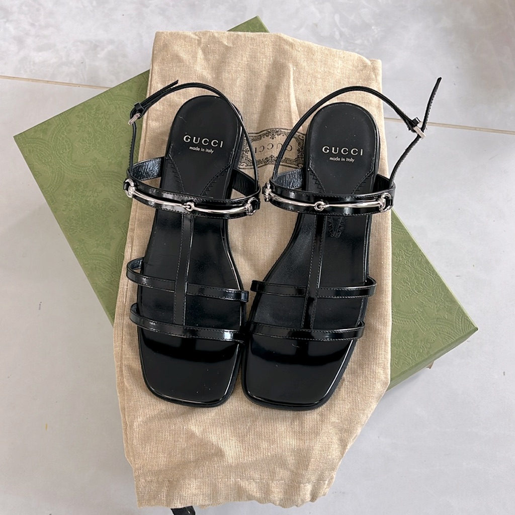 Gucci Women's Horsebit Strappy Sandals Bnwt